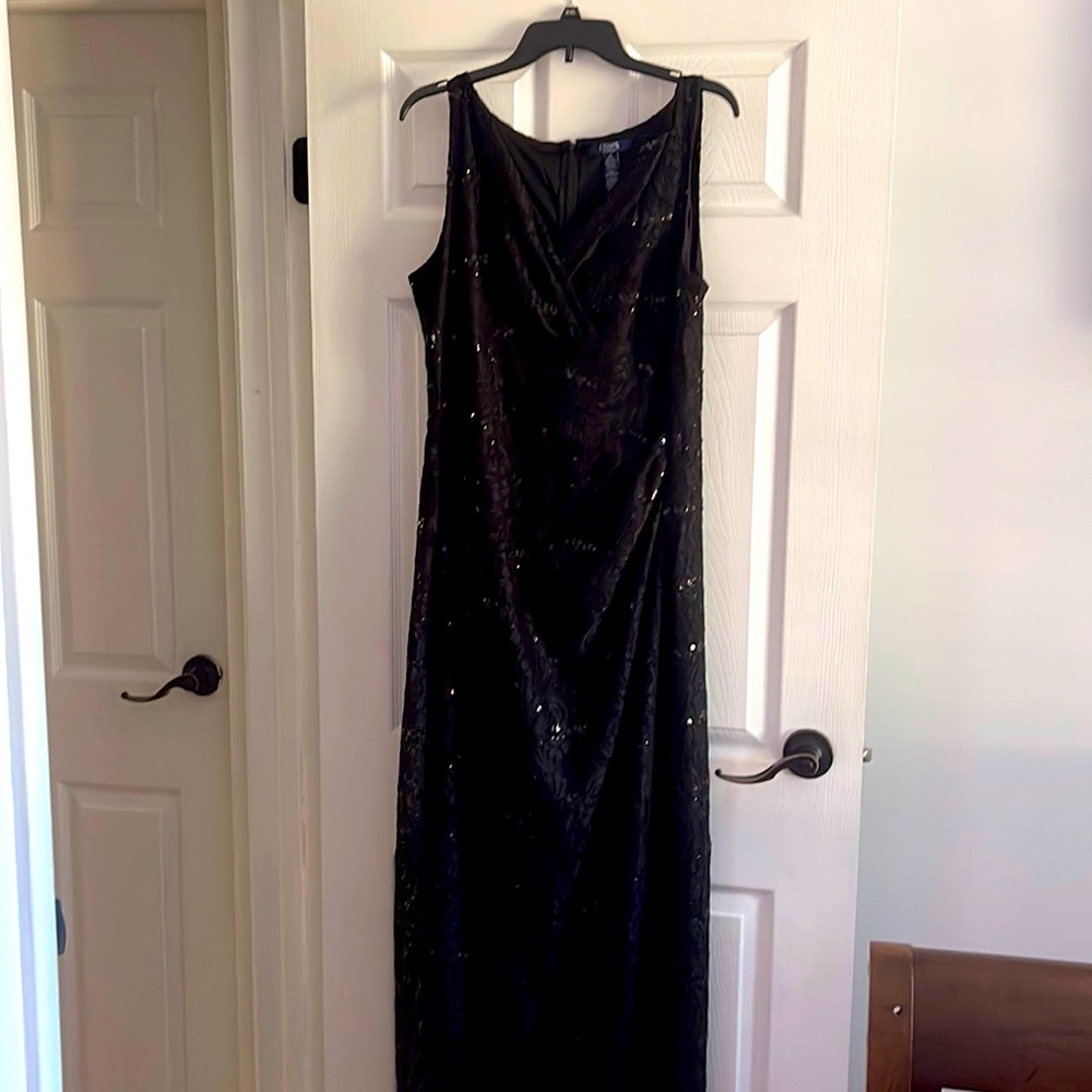 Mother of the bride or groom, dress black with sequence